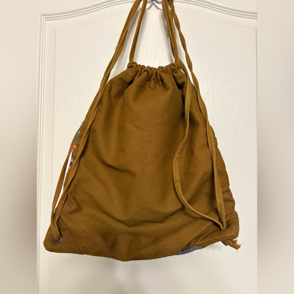 Backpack Bag Brown And Multicolor Patterned - image 3